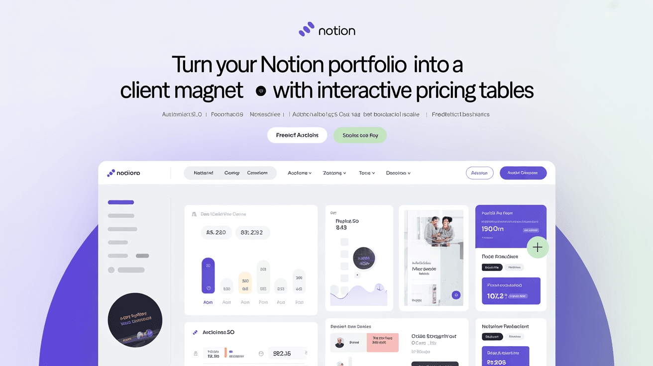 Turn Your Notion Portfolio into a Client Magnet with Interactive Pricing Tables