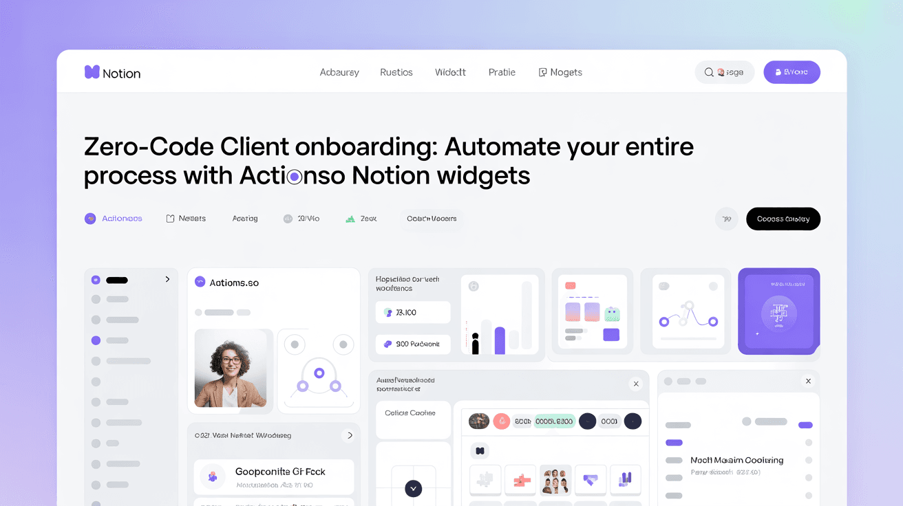 Zero-Code Client Onboarding: Automate Your Entire Process with Actions.so Notion Widgets