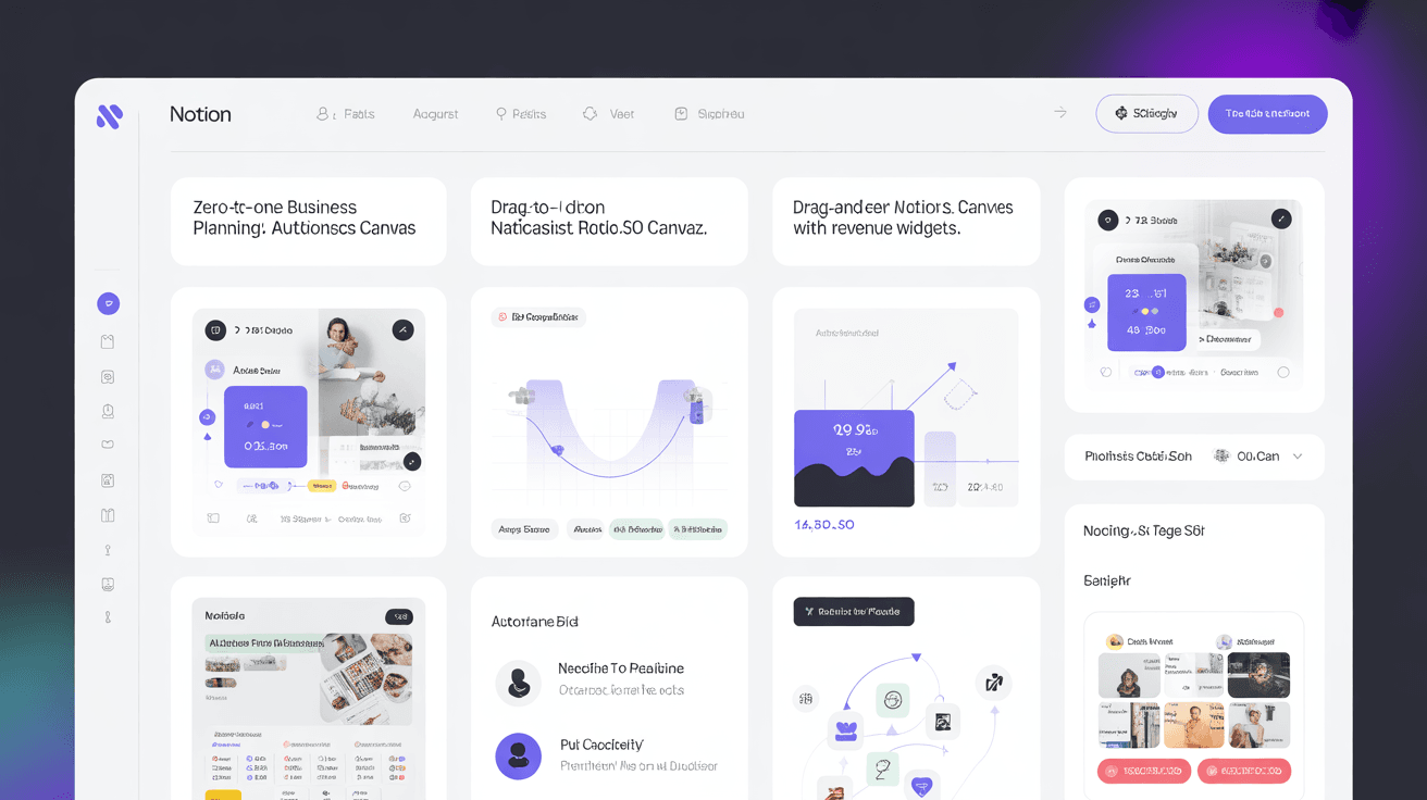 Zero-to-One Business Planning: Building a Dynamic Notion Canvas with Actions.so Revenue Widgets